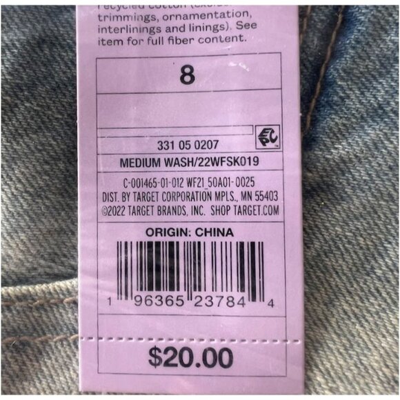 Wild Fable Women's Low-Rise Denim Mini Skirt Medium Wash Size 8 - Picture 3 of 4